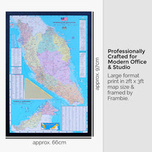 Load image into Gallery viewer, Framed Malaysia Map
